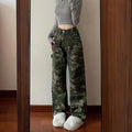 Camo Wide-Leg Cargo Jeans – Hip-Hop Street Style – Hidden Picks Online