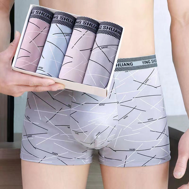 Striped Breathable Sports Mid-Waist Boxer Briefs – Hidden Picks Online