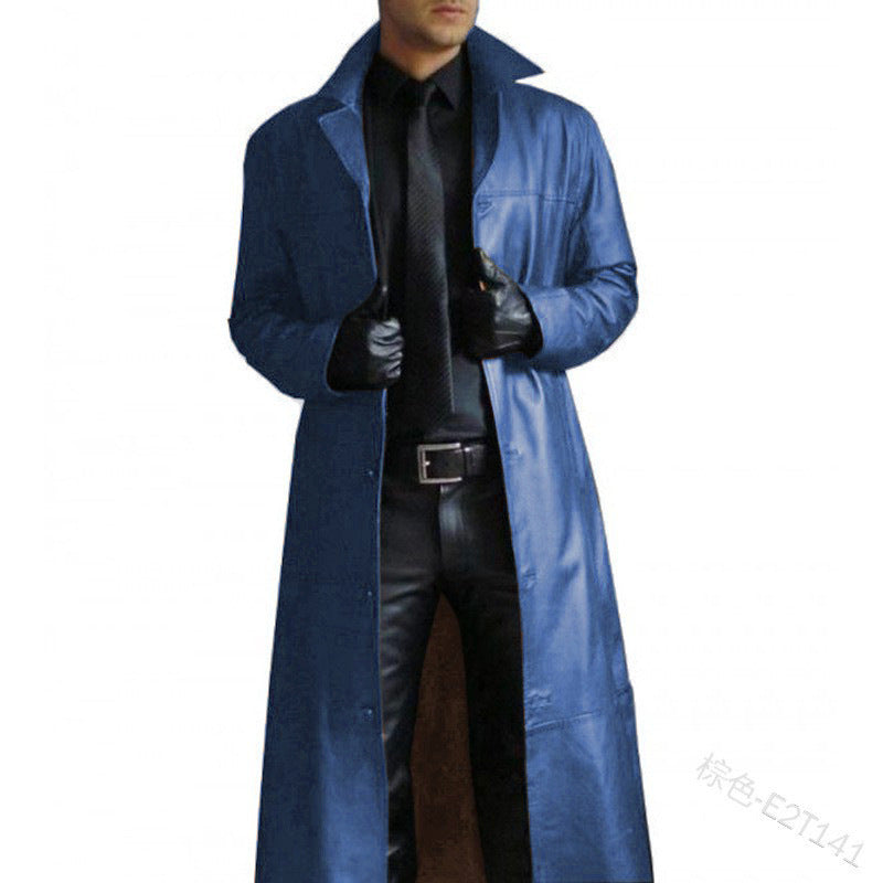 Slim-Fit PU Leather Windbreaker Jacket – Hidden Picks Online