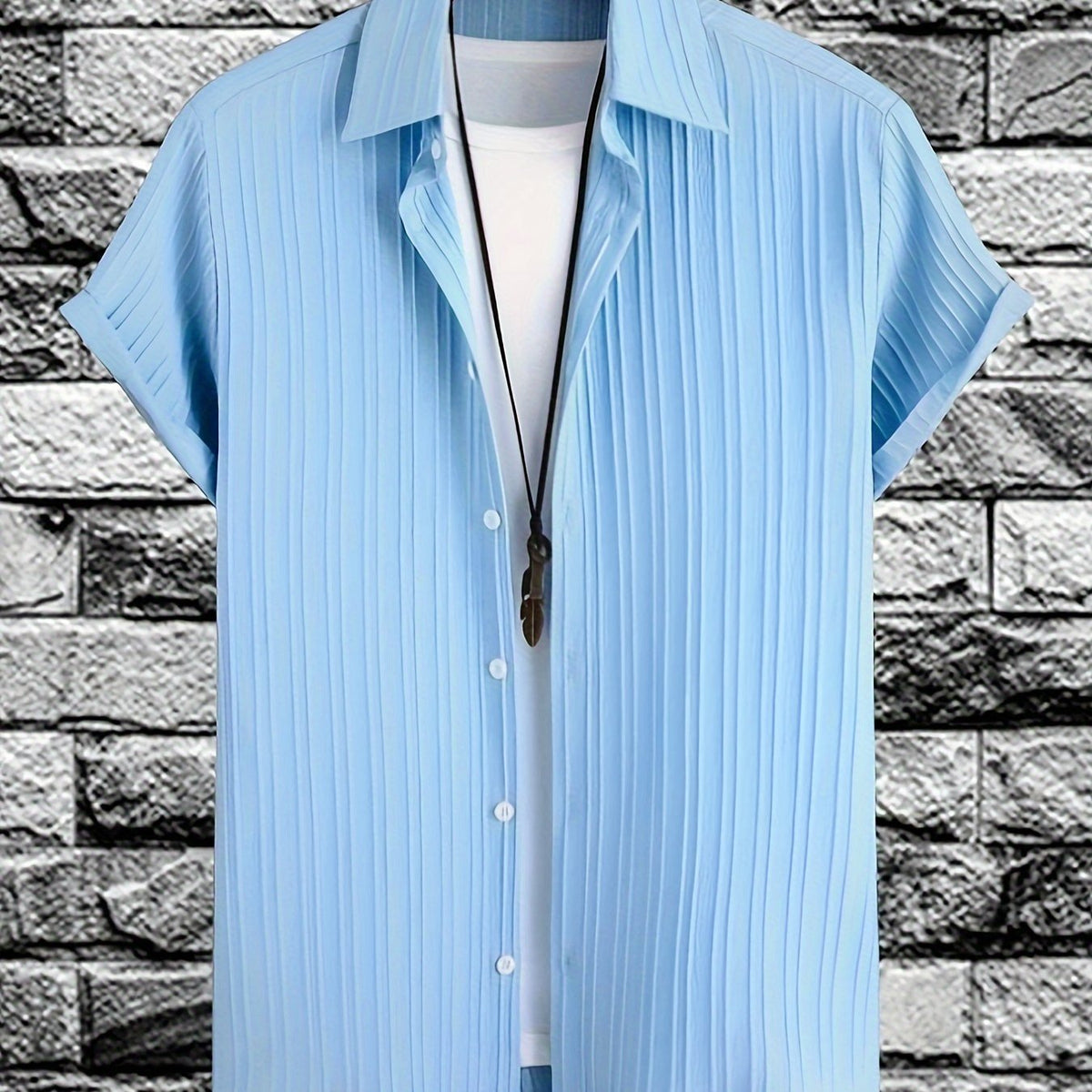 Classic Lapel Solid Color Button-Down Shirt – Hidden Picks Online