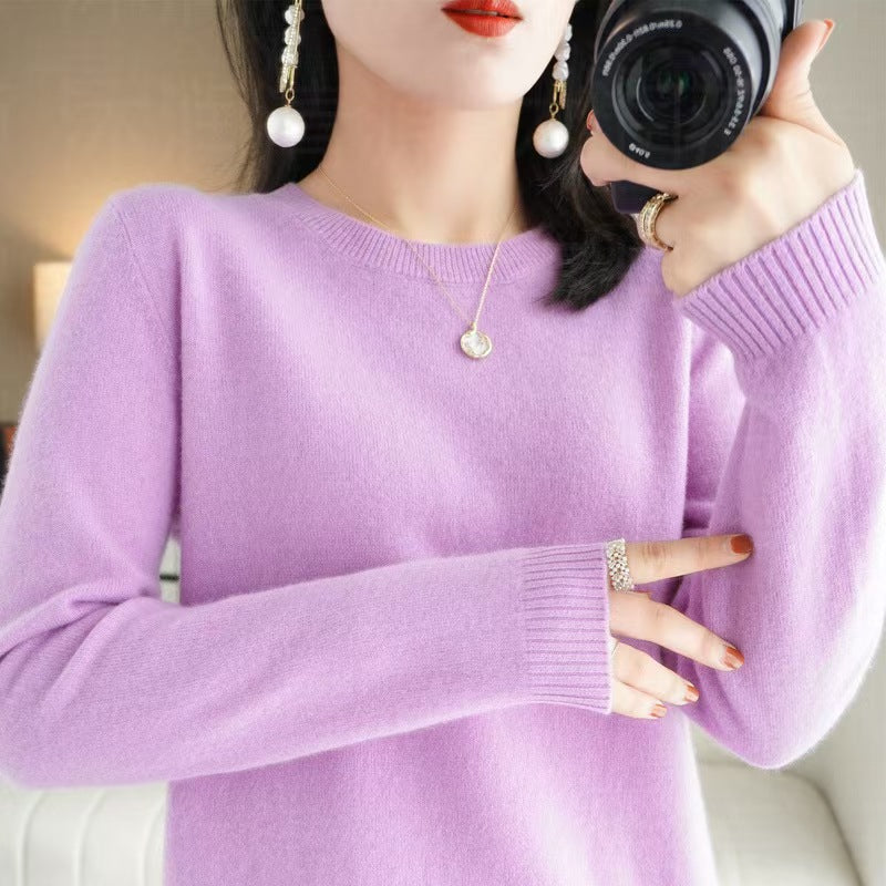 Korean Slim-Fit Ribbed Knit Pullover – Hidden Picks Online