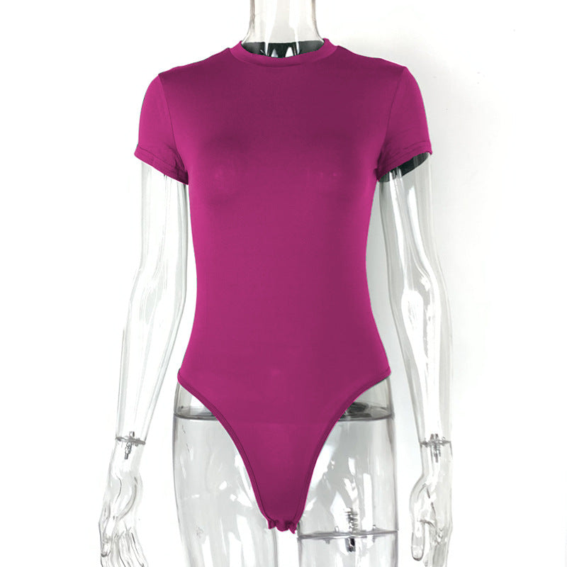 Short-Sleeve Fitted Jumpsuit Bodysuit – Hidden Picks Online