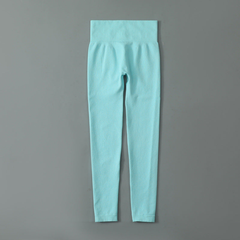 High-Waist Yoga Set – Short Sleeve Top & Hip Pants – Hidden Picks Online