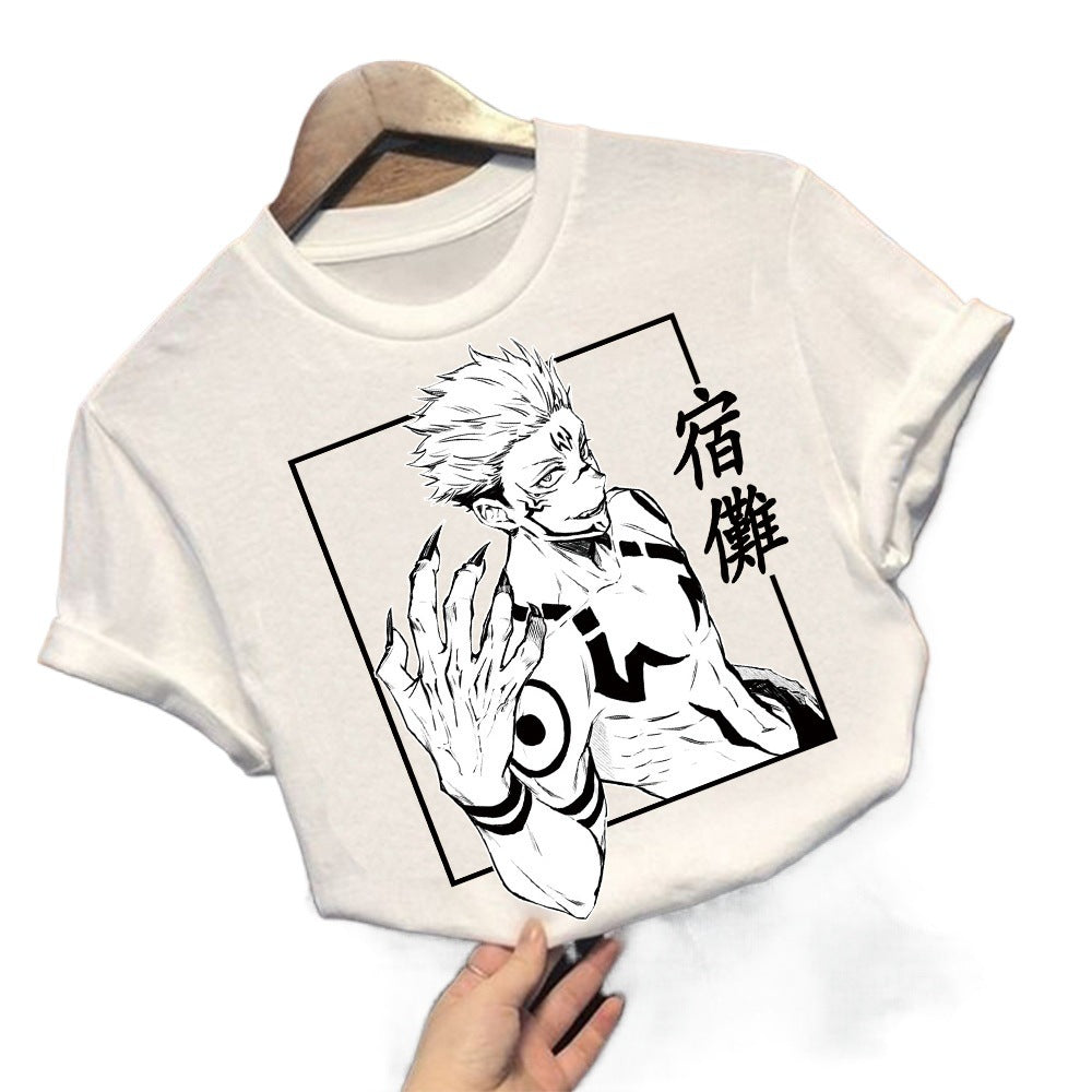 Printed Casual Loose Short-Sleeve Tee – Hidden Picks Online