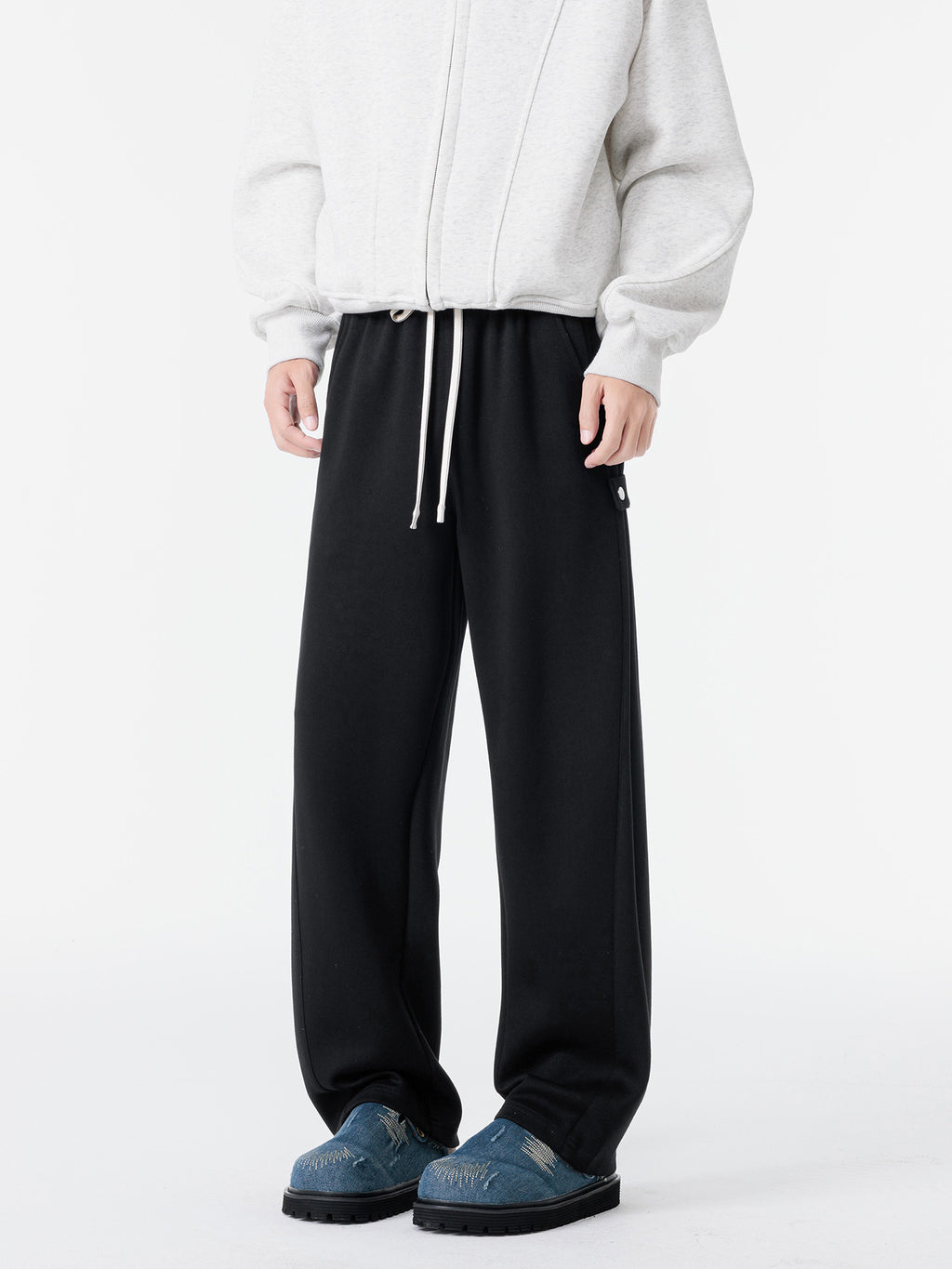 Plus-Size Straight-Leg Draped Casual Pants – Hidden Picks Online