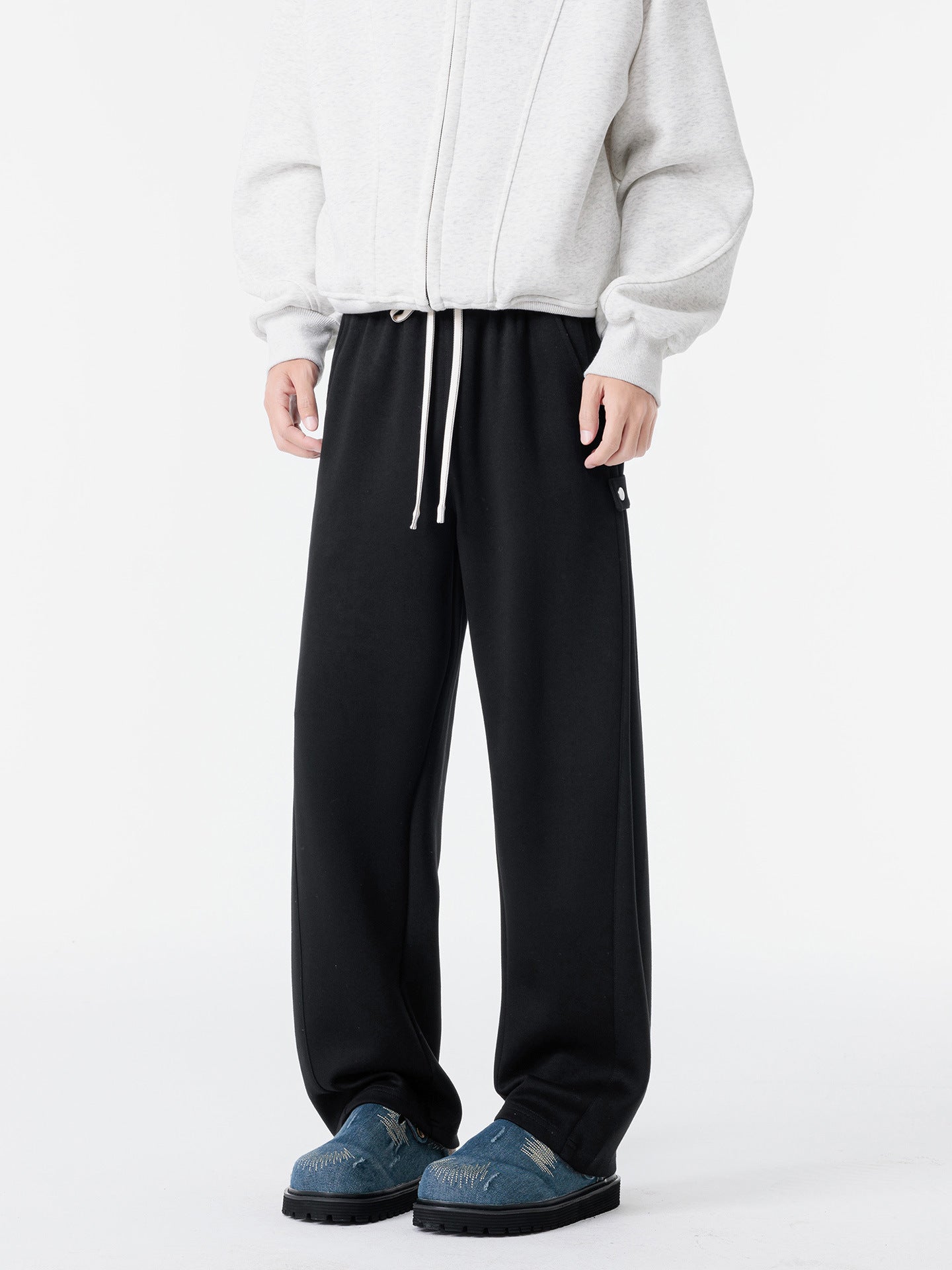 Plus-Size Straight-Leg Draped Casual Pants – Hidden Picks Online