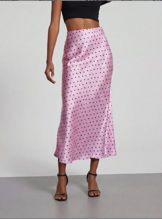 Elegant Satin Midi Skirt – Flowy & Slimming – Hidden Picks Online