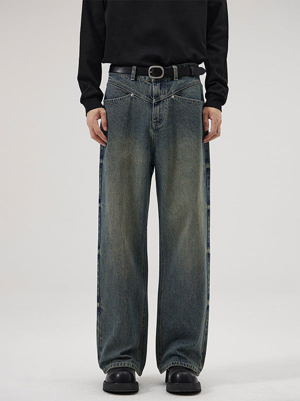 Vintage Tie-Dye Washed Loose Wide-Leg Jeans – Hidden Picks Online