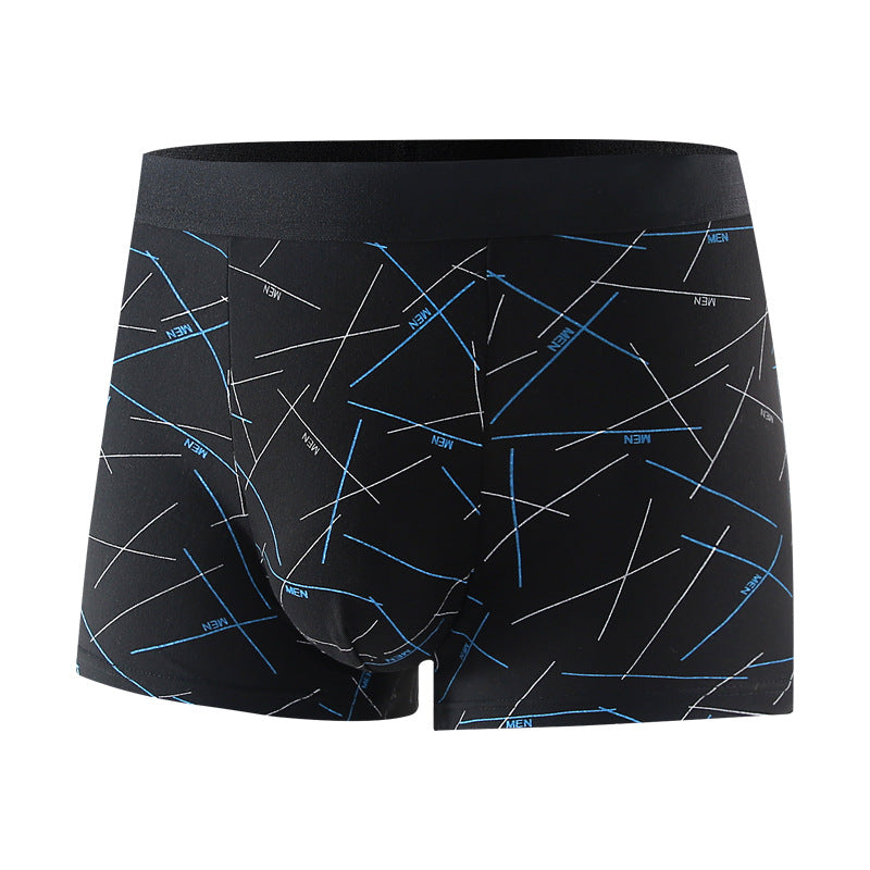 [New Explosions] Men's Underwear Men's Boxer Youth Mid-Waist Boxer Male plus size Shorts Shorts Head