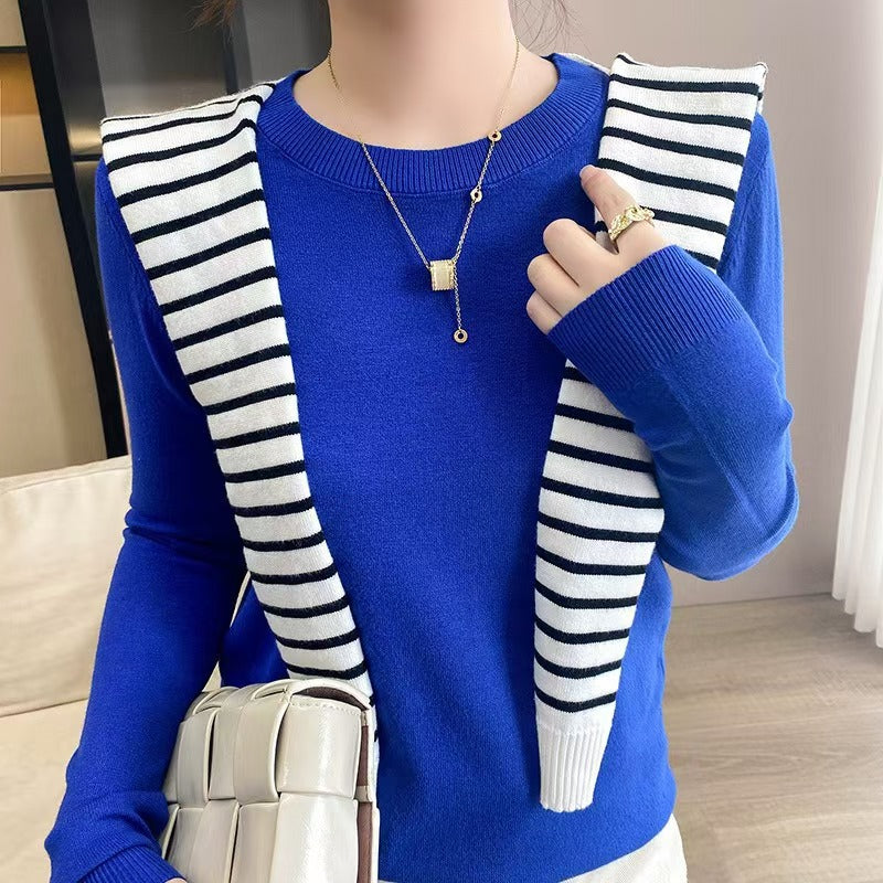 Korean Slim-Fit Ribbed Knit Pullover – Hidden Picks Online