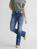 Embroidered Bootcut Denim Trousers – Hidden Picks Online