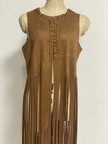 Suede Tassel Sleeveless Vest Jacket – Hidden Picks Online