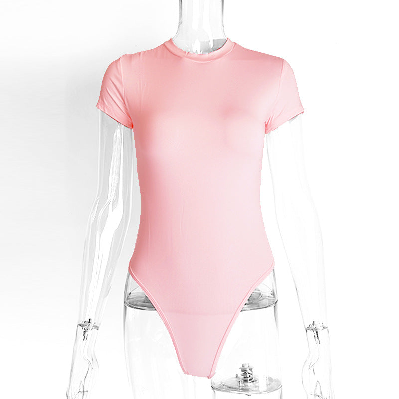 Short-Sleeve Fitted Jumpsuit Bodysuit – Hidden Picks Online