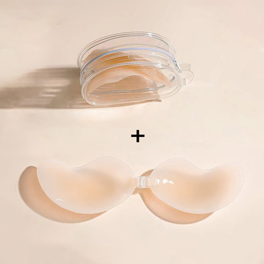Silicone Chest Stickers Small Chest Large Sling Women's Wedding Dress Invisible Bra Flat Chest Gathering Upper Bracing Thin Breast Stickers Wholesale