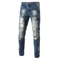 Slim Ripped High-Street Straight-Leg Jeans – Hidden Picks Online
