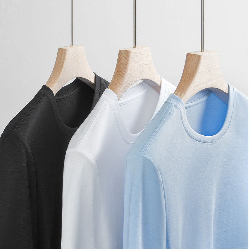 S-6XL plus size Cotton Short-sleeved White Small T-shirt Round Neck Tshirt Children's Wear Xinjiang Long-staple Cotton Casual Top