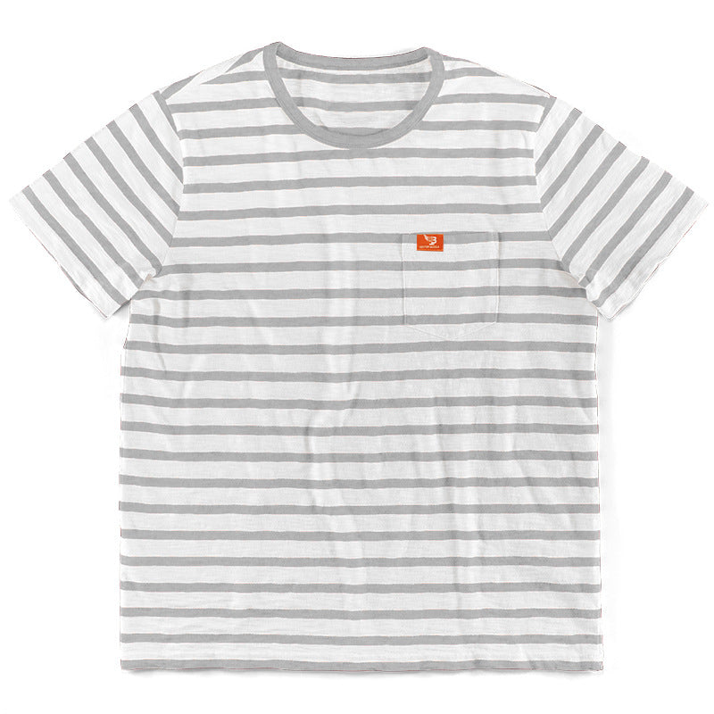 2024 cross-border men's clothing plus size new summer men's fashion casual striped short-sleeved shirt men's round neck T-shirt now