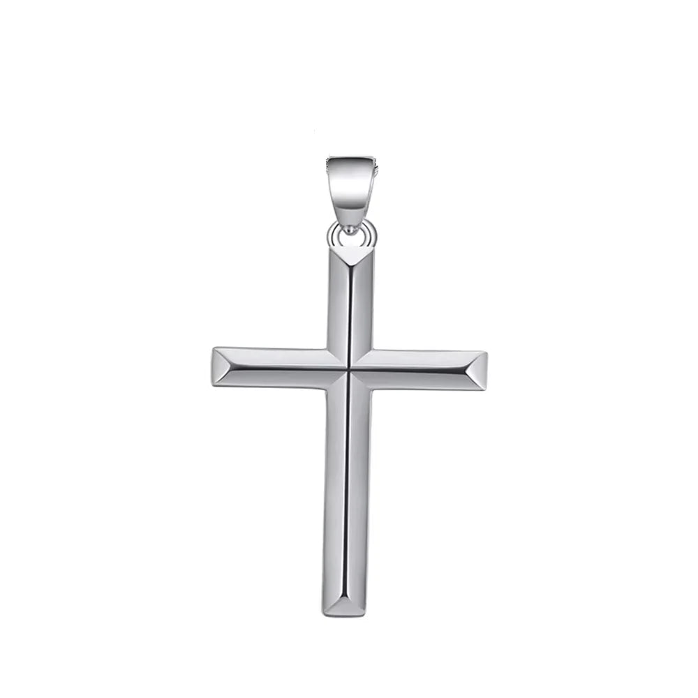 ORSA JEWELS 14K Gold Cross Pendant Necklace – Sterling Silver Christian Jewelry