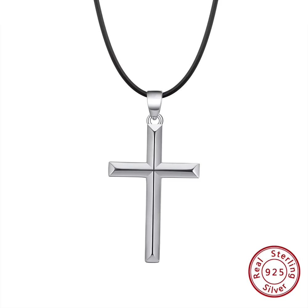 ORSA JEWELS 14K Gold Cross Pendant Necklace – Sterling Silver Christian Jewelry