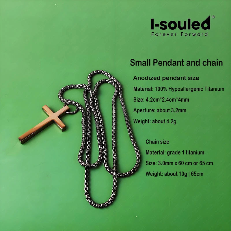 Aerospace Titanium Cross Pendant – Hypoallergenic Unisex Christian Jewelry