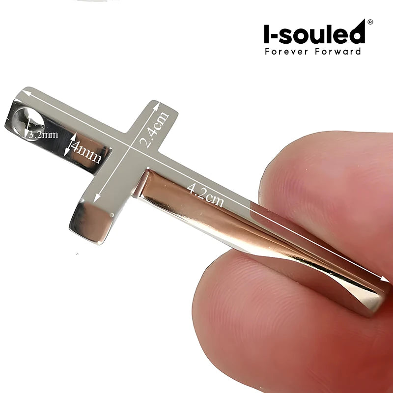 Aerospace Titanium Cross Pendant – Hypoallergenic Unisex Christian Jewelry