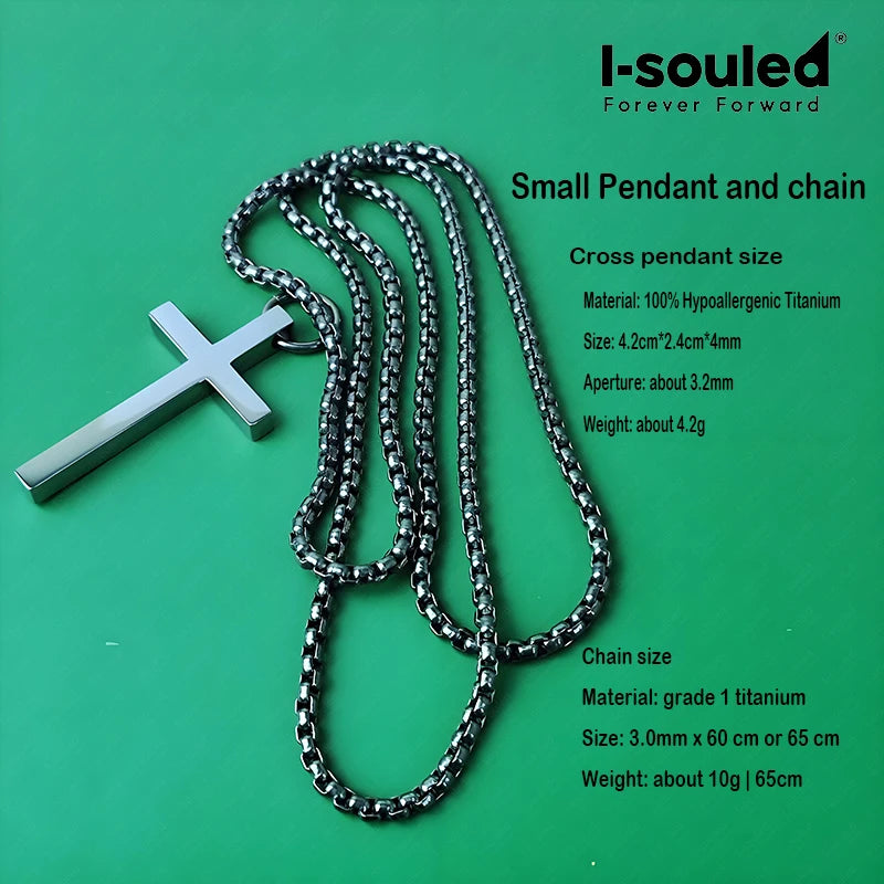 Aerospace Titanium Cross Pendant – Hypoallergenic Unisex Christian Jewelry