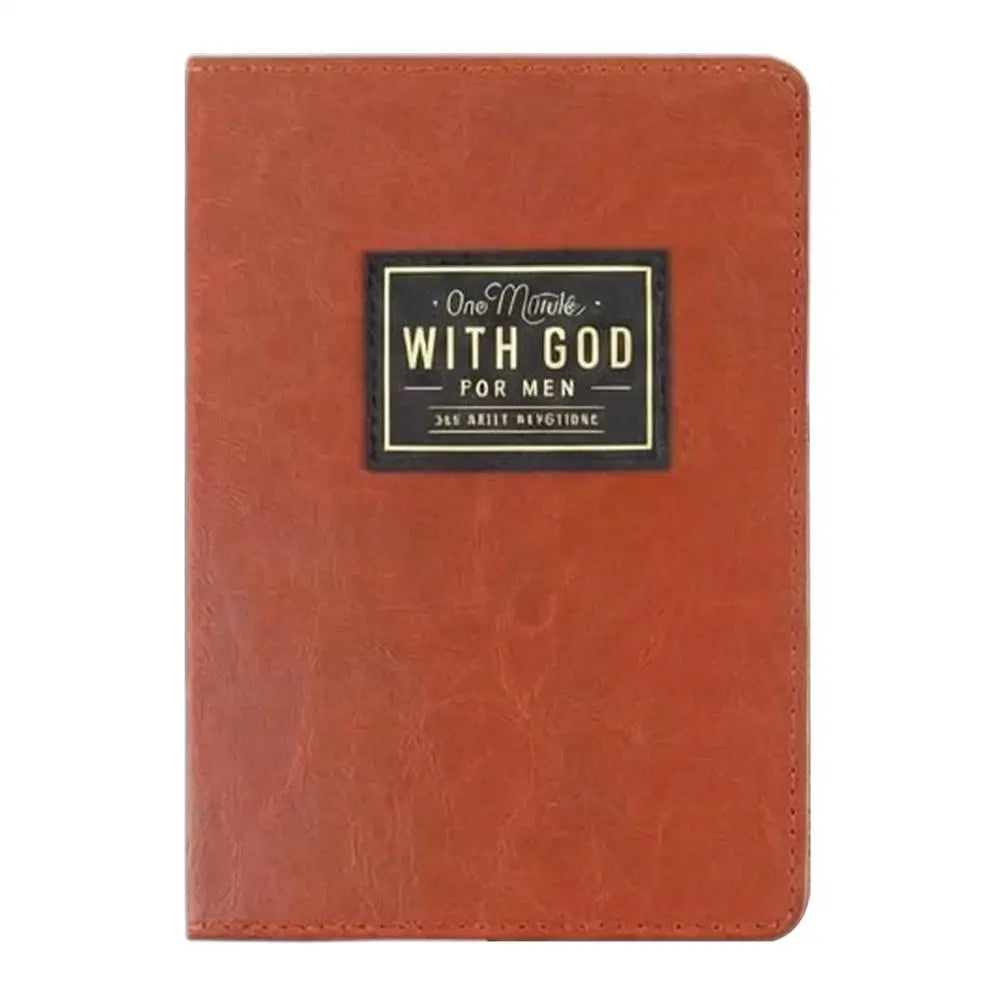Brown Cover 365 Days Daily Reflection Journal Men Daily Record Notebook Portable Thought Tracking Hardcover Diary Book