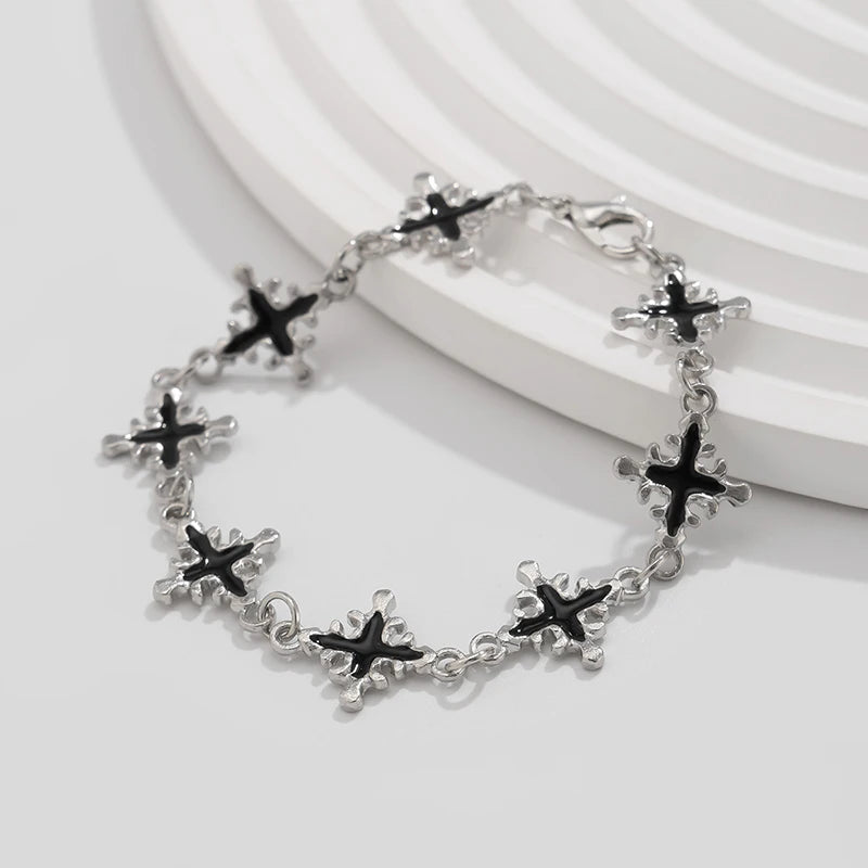 Vintage Jesus Cross Charm Bracelet – Hip Hop Silver Christian Jewelry